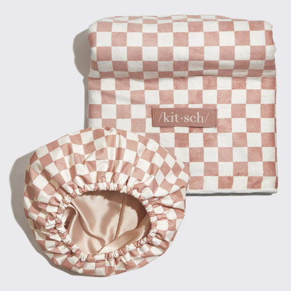 KITSCH Flexi Shower Cap & XL Hair Towel 2pc Set