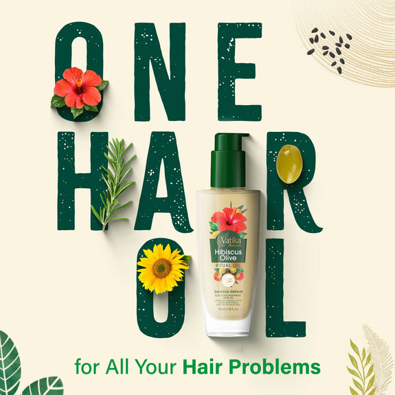 Vatika Naturals Hibiscus Olive Ritual Hair Oil 100ML