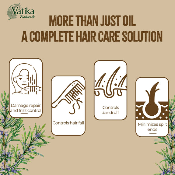Vatika Natural Rosemary Hair Oil  Damage Repair & Frizz Control - 100 ML