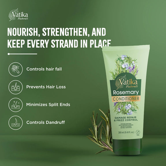 Vatika Natural Rosemary Conditioner Damage Repair & Frizz Control  - 280gm