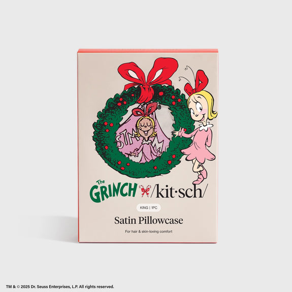 Kitsch The Grinch X Kitsch Satin Pillowcase in Cindy Lou Who - King