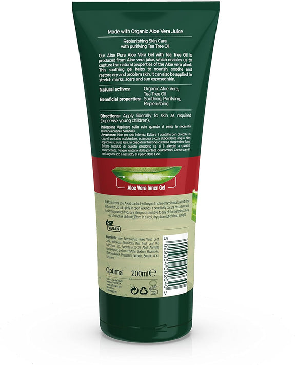 ALOE PURA ALOE VERA GEL WITH TEA TREE 200 ml