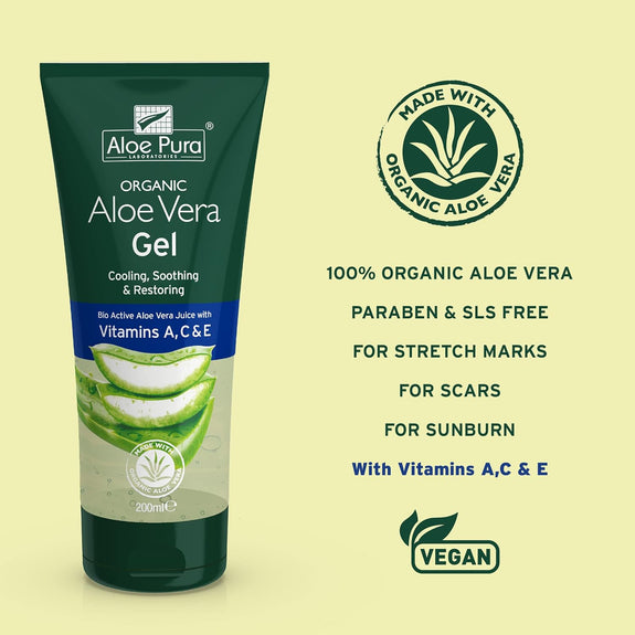 ALOE VERA GEL WITH VITAMINS A C AND E 200 ml