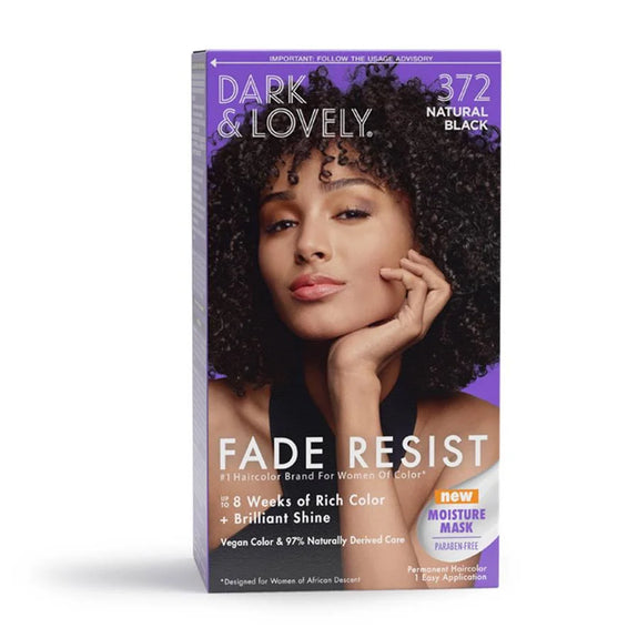 Dark & Lovely Fade Resist Permanent Hair Color 372 Natural Black