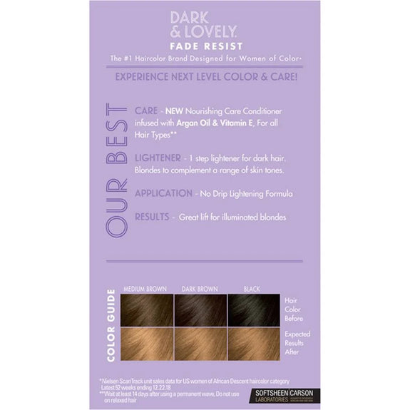 Dark & Lovely Fade Resist Permanent Hair Color 384 Light Golden Blonde