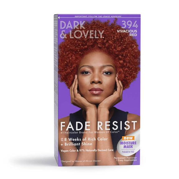 Dark & Lovely Fade Resist Permanent Hair Color 394 Vivacious Red