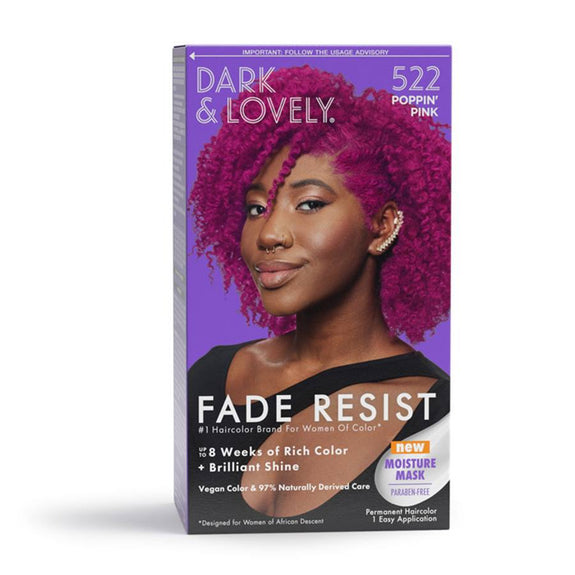 Dark & Lovely Fade Resist Permanent Hair Color 290 Poppin Pink