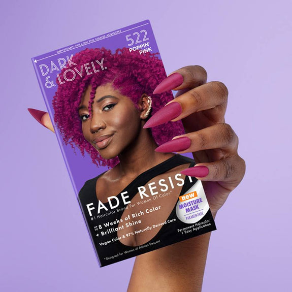 Dark & Lovely Fade Resist Permanent Hair Color 290 Poppin Pink