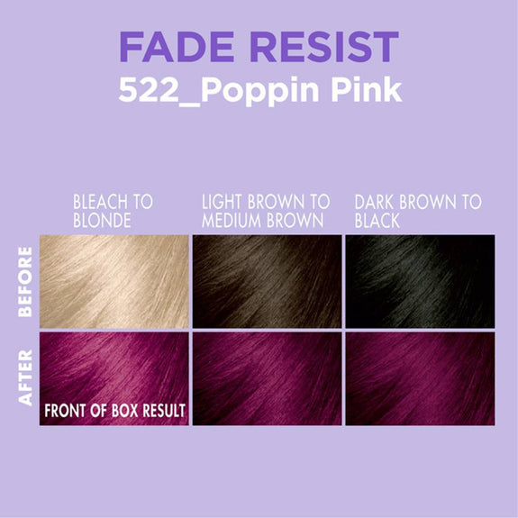 Dark & Lovely Fade Resist Permanent Hair Color 290 Poppin Pink
