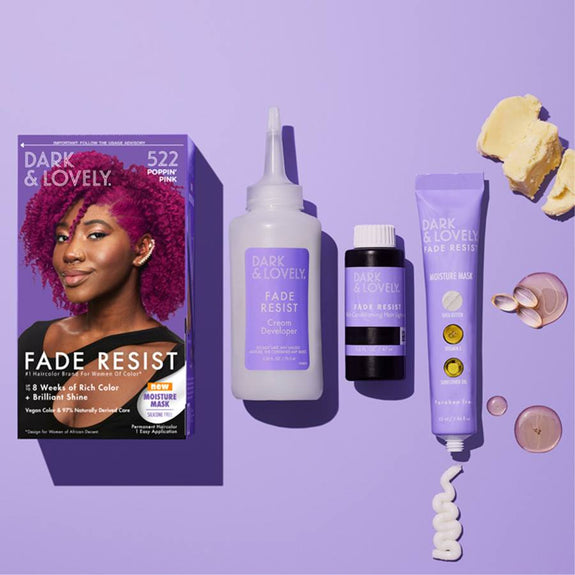 Dark & Lovely Fade Resist Permanent Hair Color 290 Poppin Pink