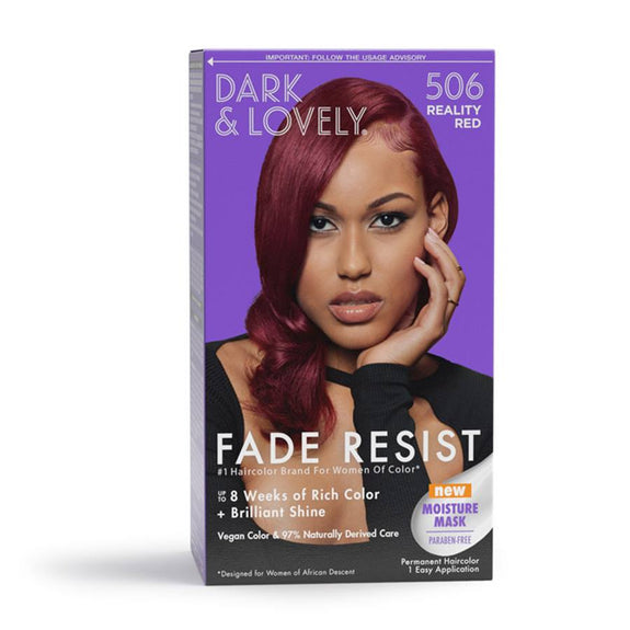 Dark & Lovely Fade Resist Permanent Hair Color 506 Reality Red Burgundy