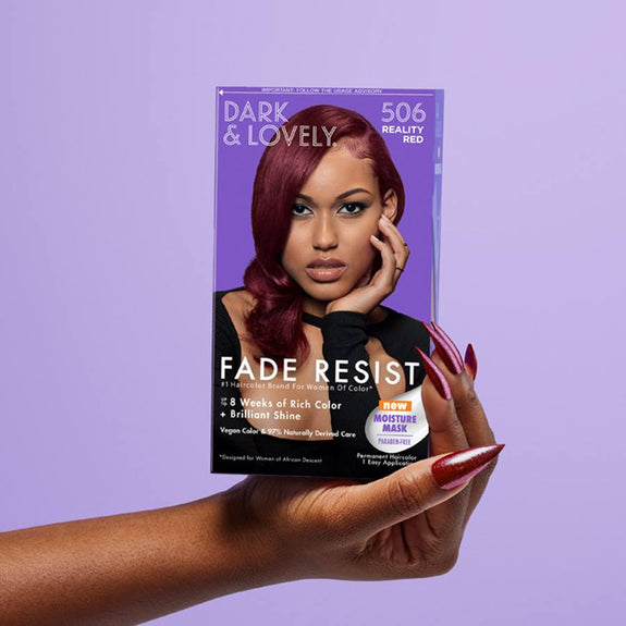 Dark & Lovely Fade Resist Permanent Hair Color 506 Reality Red Burgundy