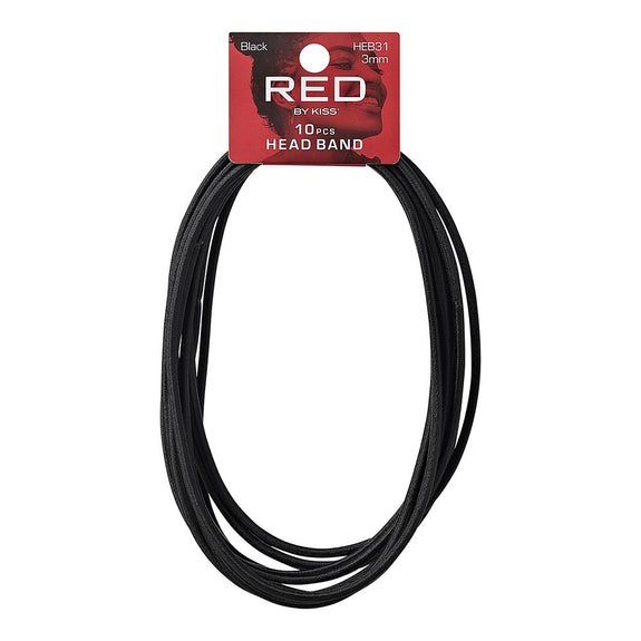 RED BY KISS Elastic Sport Headband (10pcs) 3mm