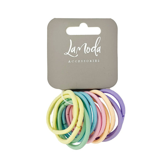 LA MODA PASTEL PONYTAILERS 12PCS