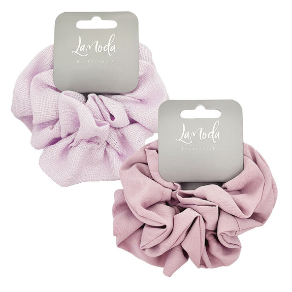 LA MODA HERRINGBONE TWEED L SCRUNCHIE