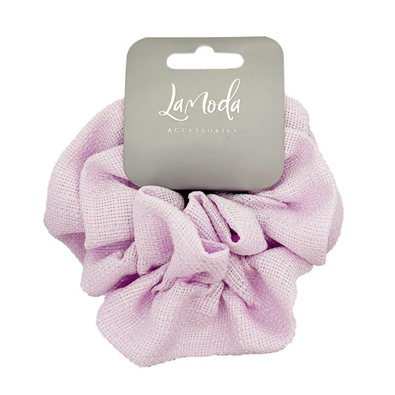 LA MODA HERRINGBONE TWEED L SCRUNCHIE