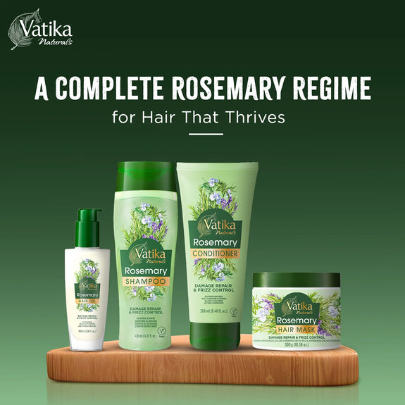 Vatika Natural Rosemary Shampoo  Damage Repair & Frizz Control- 425 Ml