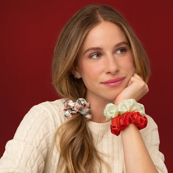 Kitsch Holiday Scrunchies 3pc Set - Multi-Color