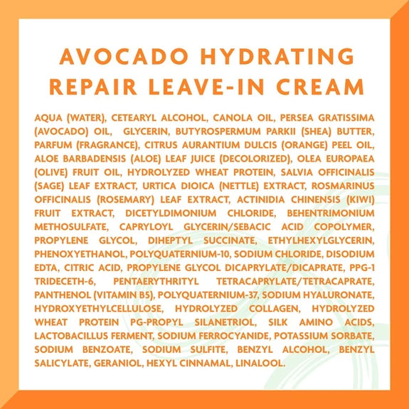 Cantu Avocado Hydrating Leave-in Conditioning Cream with Olive Oil, Aloe, and Shea Butter, 12 oz