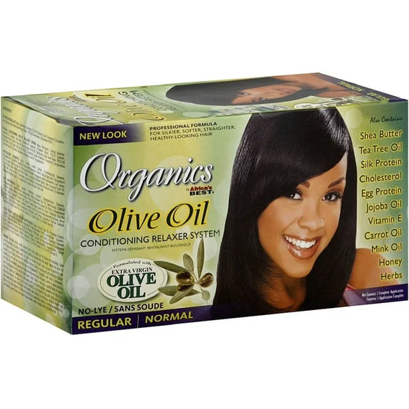 Africas Best Organics Olive Hair Conditioning Relaxer system, KIT 1 APPLICATION