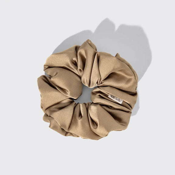 Kitsch Pillow Scrunchies in Satin 4pc - Black