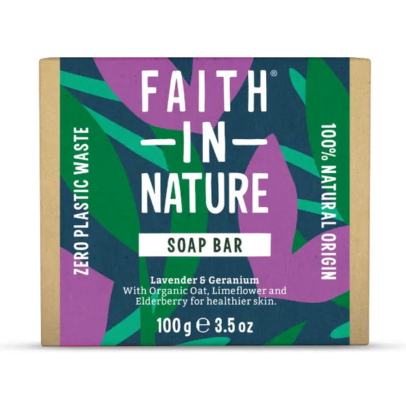 Faith In Nature Lavender & Geranium Soap Bar 100g/3 oz