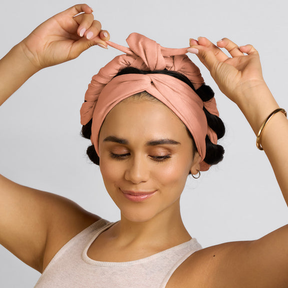 Kitsch Set & Flow Heatless Curling Headband - Terracotta