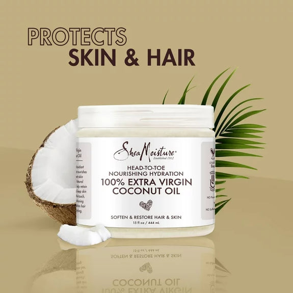 SheaMoisture 100% Extra Virgin Coconut Oil Nourishing Hydration, 14.5 oZ