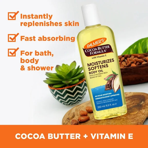 PALMER’S COCOA BUTTER FORMULA Moisturizes Softens Body Oil-8.5 oz