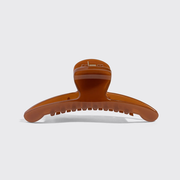 Kitsch Recycled Plastic Large Arched Clip  Mocha