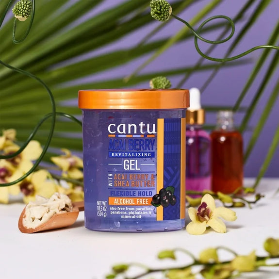 Cantu Revitalizing Styling Gel with Acai Berry and Shea Butter, 18.5 oz.