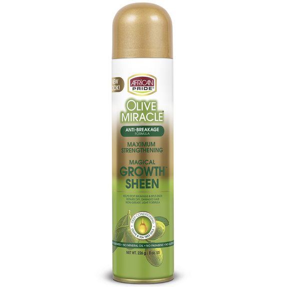 AFRICAN PRIDE OLIVE MIRACLE MAGICAL GROWTH SHEEN, 8OZ