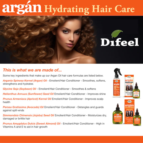 DIFEEL ARGAN HYDRATING PREMIUM HAIR OIL 8 OZ