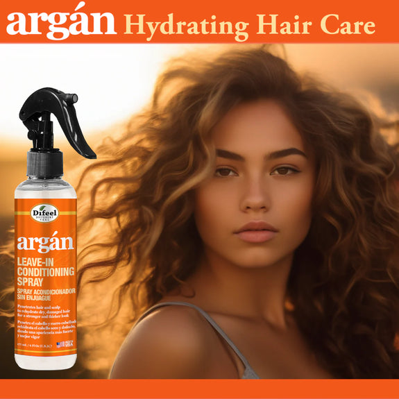 DIFEEL ARGAN HYDRATING LEAVE IN CONDITIONING SPRAY 6 OZ.
