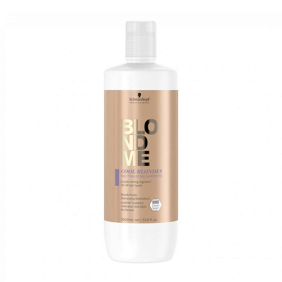 SCHWARZKOPF BLOND ME NEUTRALIZING ANTI-YELLOW SHAMPOO FOR COLD BLOND HAIR-1000ml