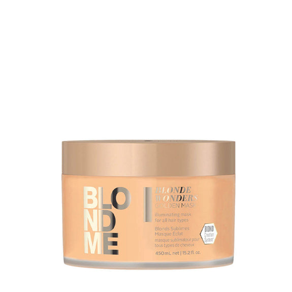 SCHWARZKOPF BLONDME BONDE WONDERS GOLDEN MASK 450ML - ILLUMINATING MASK FOR BLOND HAIR 450G