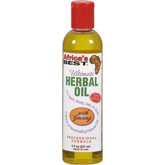 Africa's Best Ultimate Herbal Oil for Hair, Body, and Nails, 8 oz., Dry Skin