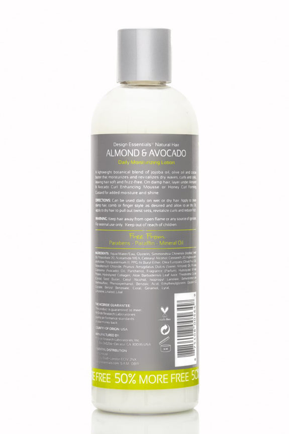 DESIGN ESSENTIALS Almond & Avocado Daily Moisturizing Lotion - 12oz
