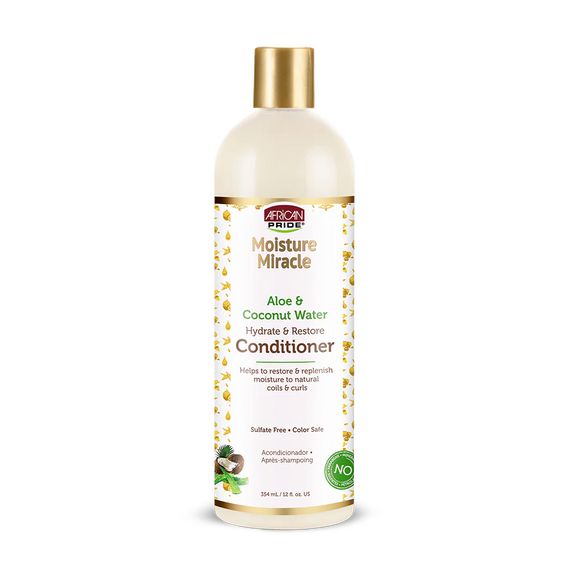 African Pride Moisture Miracle Aloe & Coconut Water Conditioner 354ml