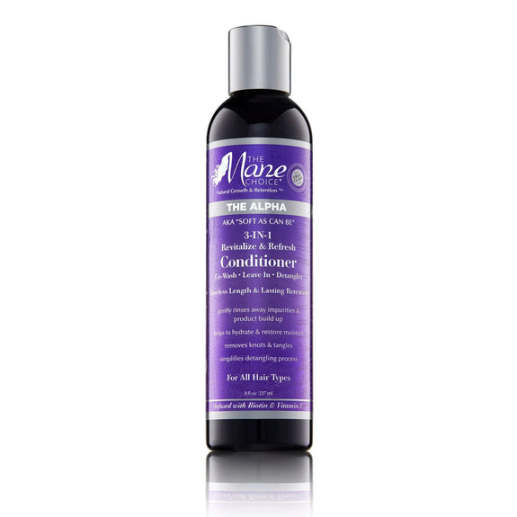 THE MANE CHOICE Alpha Soft As Can Be Revitalize & Refresh 3-in-1 Co-Wash, Leave In, Detangler