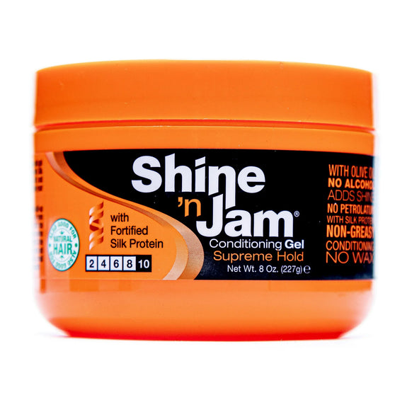 SHINE 'N JAM CONDITIONING SUPREME HOLD GEL ADDS SHINE AND NON-GREASY 227G