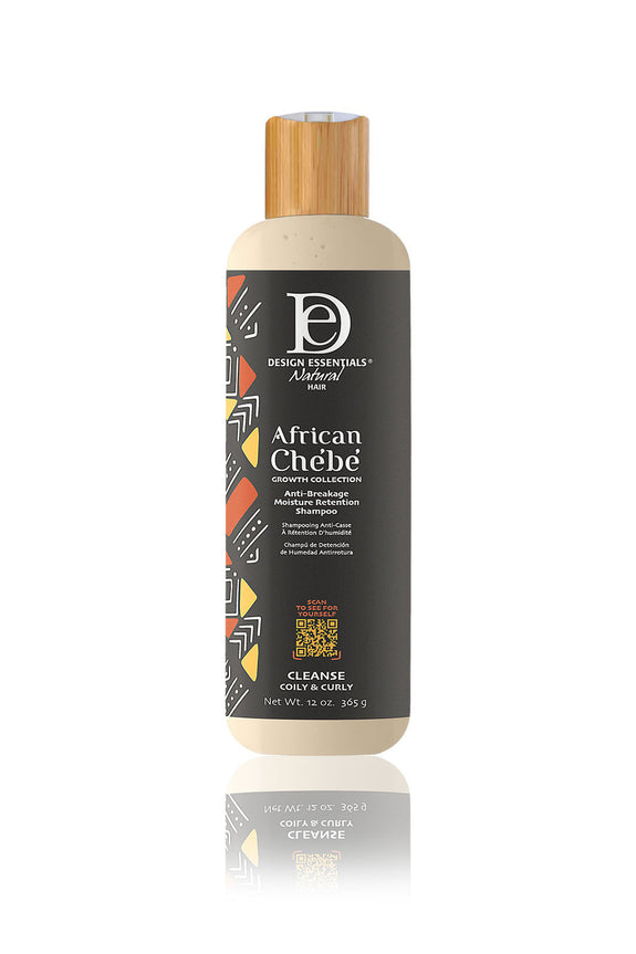 DESIGN ESSENTIALS AFRICAN CHEBE Anti-Breakage Moisture Retention Shampoo 12 OZ