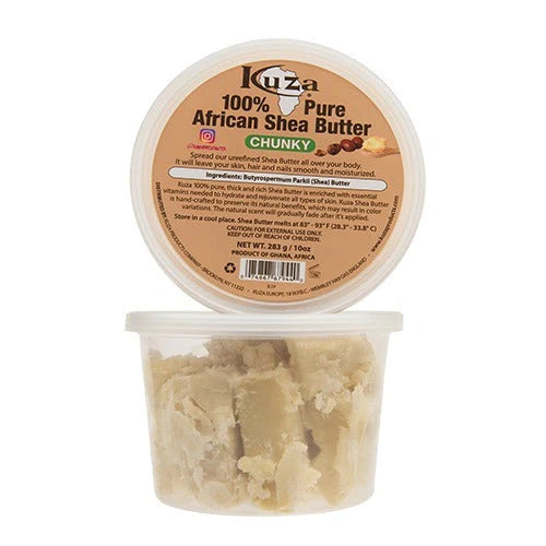 Kuza 100% Pure African Shea Butter, White, Chunky