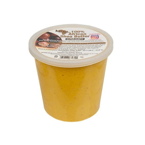 Kuza 100% Pure African Shea Butter with Borututu, Yellow, Creamy