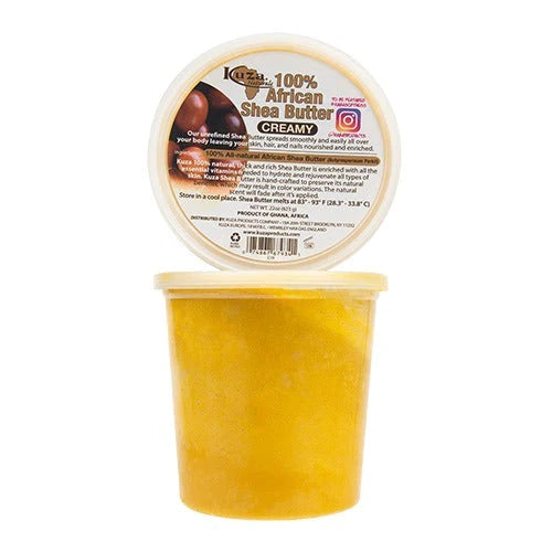 Kuza 100% Pure African Shea Butter with Borututu, Yellow, Creamy