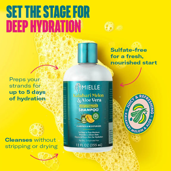 Mielle Kalahari Melon & Aloe Deep Hydration Shampoo 355ml/12oz