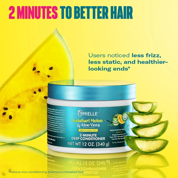 Mielle Kalahari Melon & Aloe Vera Deep Hydration 2-Minute Deep Conditioner 340g/12oz