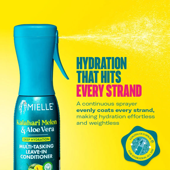 Mielle Kalahari Melon & Aloe Vera Deep Hydration Multi-Tasking Leave-In Conditioner 198ml/6.7oz