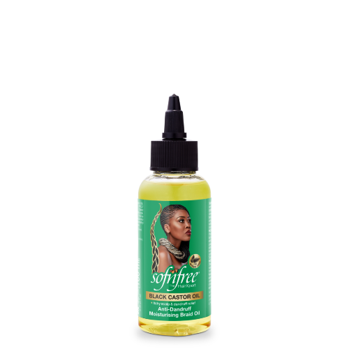 SOF'N'FREE Black Castor Oil Anti-dandruff Moisturising Braid Oil 100ML