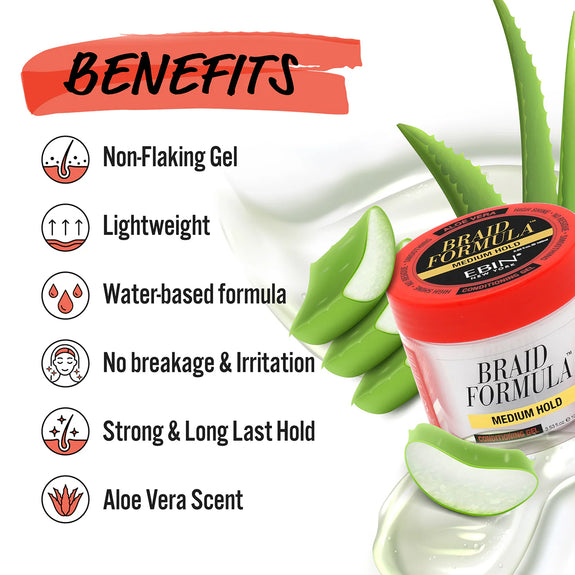 Ebin Lock’N Pomade Braid Formula Conditioning Gel Medium Hold 310ml